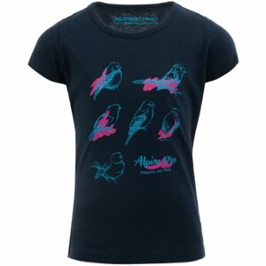 ALPINE PRO GANSTO Dievčenské tričko, tmavo modrá, veľkosť 152-158