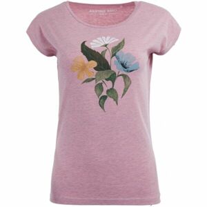 ALPINE PRO GRIDLA Dámske tričko, ružová,mix, veľkosť
