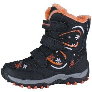 ALPINE PRO KABUNI Detská zimná obuv, čierna,oranžová,biela, veľkosť
