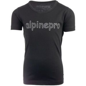 ALPINE PRO ROSTO čierna 116-122 - Detské tričko