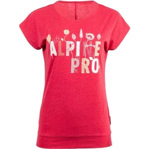 ALPINE PRO TUFFA 4 Dámske tričko, červená,mix, veľkosť