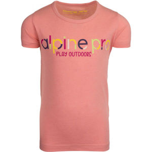 ALPINE PRO RAJESHO Dievčenské tričko, lososová, veľkosť 128-134