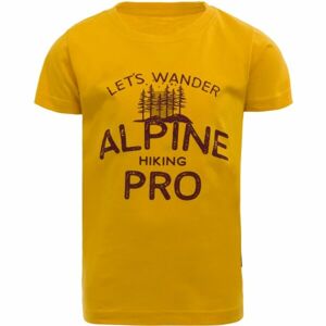 ALPINE PRO RUGGLO Chlapčenské tričko, žltá, veľkosť 104-110