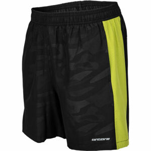 Arcore AGIS Pánske bežecké šortky, čierna,zelená,strieborná, veľkosť