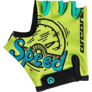 Arcore LUKE Detské cyklistické rukavice, reflexný neón, veľkosť 4