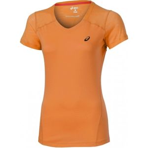 Asics FUZE X V-NECK SS TOP oranžová L - Dámske športové tričko