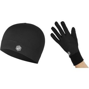 Asics RUNNING PACK čierna XL - Čiapka + rukavice