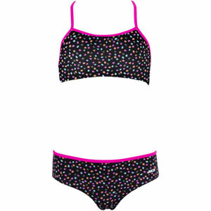 Axis DIEVČENSKĚ PLAVKY BODKA Dievčenské dvojdielne plavky, čierna,mix,ružová, veľkosť