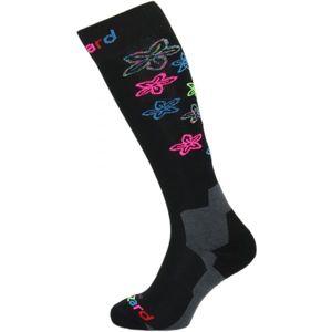 Blizzard VIVA FLOWERS SKI SOCKS čierna 35 - 38 - Detské lyžiarske ponožky