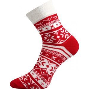Boma PATTE 025 červená 35/38 - Ponožky so zimným dizajnom