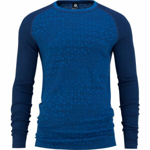 Bula GEO MERINO WOOL CREW modrá XL - Pánske tričko s dlhým rukávom