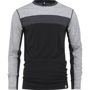 Bula RETRO WOOL CREW Vlnené funkčné tričko, čierna, veľkosť XL