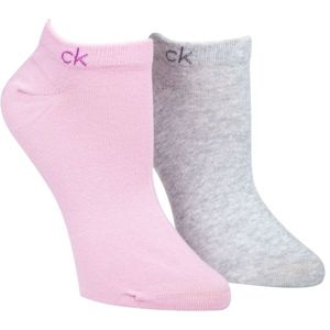 Calvin Klein 2PK FLAT KNIT šedá UNI - Dámske ponožky