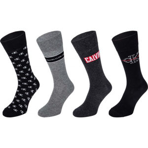 Calvin Klein MEN CREW 4P JEANS LOGO GIFTBOX WADE Pánske ponožky, mix, veľkosť os