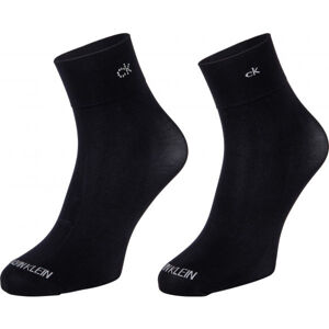 Calvin Klein WOMEN SHORT CREW 2P CRYSTAL LOGO TROUSER MELISS Dámske ponožky, čierna, veľkosť os
