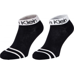 Calvin Klein WOMEN SHORT SOCK 2P LEGWEAR LOGO ZOEY Dámske ponožky, čierna, veľkosť os