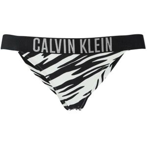 Calvin Klein INTENSE POWER-BRAZILIAN-PRINT Dámske plavkové nohavičky, čierna, veľkosť S