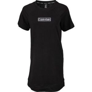 Calvin Klein LW S/S NIGHTSHIRT Dámska nočná košeľa, čierna, veľkosť L