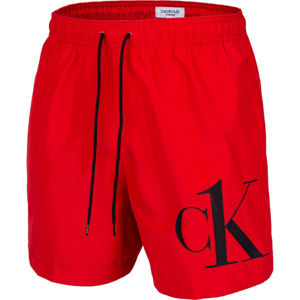 Calvin Klein MEDIUM DRAWSTRING červená M - Pánske šortky do vody