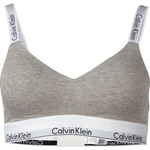 Calvin Klein MODERN COTTON-LGHT LINED BRALETTE Dámska podprsenka, sivá, veľkosť XL