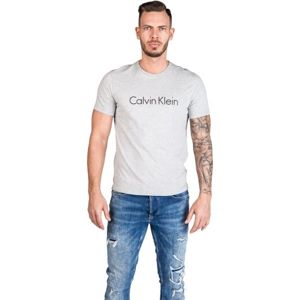 Calvin Klein S/S CREW NECK šedá S - Pánske tričko