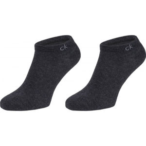 Calvin Klein 2PK FLAT KNIT tmavo šedá UNI - Dámske ponožky