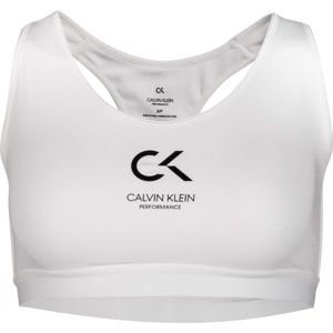 Calvin Klein RACERBACK SB LOGO biela S - Dámska športová podprsenka