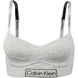 Calvin Klein REIMAGINED HERITAGE-LGHT LINED BRALETTE Dámska podprsenka, sivá, veľkosť L
