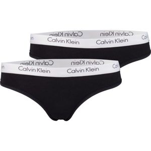 Calvin Klein THONG 2 PACK čierna L - Dámske tangá