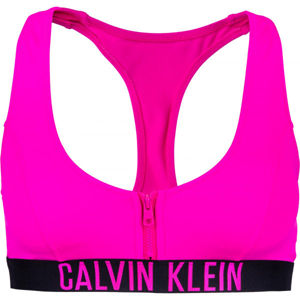Calvin Klein ZIP BRALETTE-RP ružová L - Dámsky vrchný diel plaviek