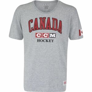 CCM FLAG TEE TEAM CANADA Pánske tričko, sivá, veľkosť L