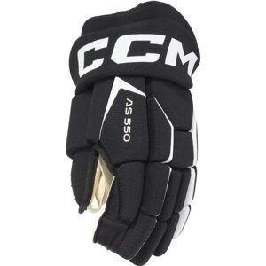 CCM TACKS AS 550 JR Juniorské hokejové rukavice, čierna, veľkosť 12