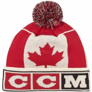 CCM FLAG POM KNIT TEAM CANADA červená UNI - Zimná čiapka