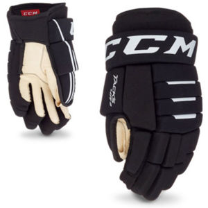 CCM TACKS 4R2 JR Juniorské hokejové rukavice, čierna, veľkosť 10