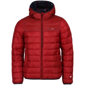 Champion RIPSTOP WOVEN HOODED JACKET Pánska zimná bunda, červená, veľkosť XL