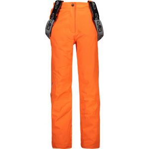 CMP KID GIRL SALOPETTE Dievčenské lyžiarske nohavice, oranžová, veľkosť 152