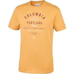 Columbia LEATHAN TRAIL TEE žltá XL - Pánske tričko