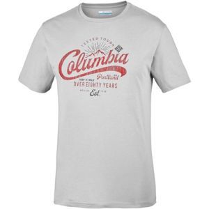 Columbia LEATHAN TRAIL TEE sivá XL - Pánske tričko