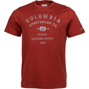 Columbia M PATH LAKE GRAPHIC TEE Pánske tričko, červená,biela, veľkosť