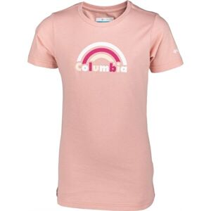 Columbia MISSION LAKE SHORT CRAPHIC SHIRT Dievčenské tričko, ružová, veľkosť M