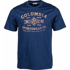 Columbia ROUGH N ROCKY SHORT SLEEVE TEE tmavo modrá S - Pánske tričko