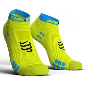 Compressport RACE V3.0 RUN LO Bežecké ponožky, reflexný neón, veľkosť T4