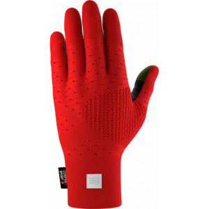 Compressport THERMO SEAMLESS RUNNING GLOVES červená S/M - Športové rukavice