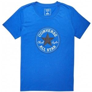 Converse CORE SOLID CHUCK PATCH CREW modrá XS - Dámske tričko
