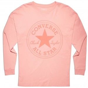 Converse CORE CP LONG SLEEVE TEE ružová L - Dámske tričko s dlhým rukávom