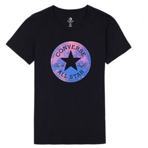 Converse SEASONAL GALAXY INFILL CHUCK PATCH TEE čierna S - Dámske tričko