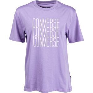Converse LOGO REMIX TEE fialová XL - Pánske tričko