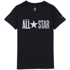 Converse ALL STAR SHORT SLEEVE CREW T-SHIRT čierna S - Dámske tričko