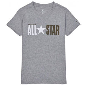 Converse ALL STAR SHORT SLEEVE CREW T-SHIRT šedá XS - Dámske tričko