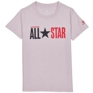 Converse ALL STAR SHORT SLEEVE CREW T-SHIRT ružová L - Dámske tričko